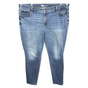 Old Navy Plus Size 18 Jeans Long Icon Skinny High Waisted Denim‎ Blue 325